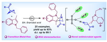Brønsted Acid-Catalyzed [3 + 2] Cycloaddition of Indoles with Azabicyclobutanes: Access to Indole-Fused 1-Azabicyclo[2.1